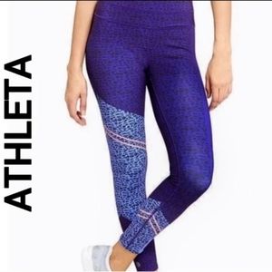 Athleta XS Asym Camo Sonar 7/8 Tight